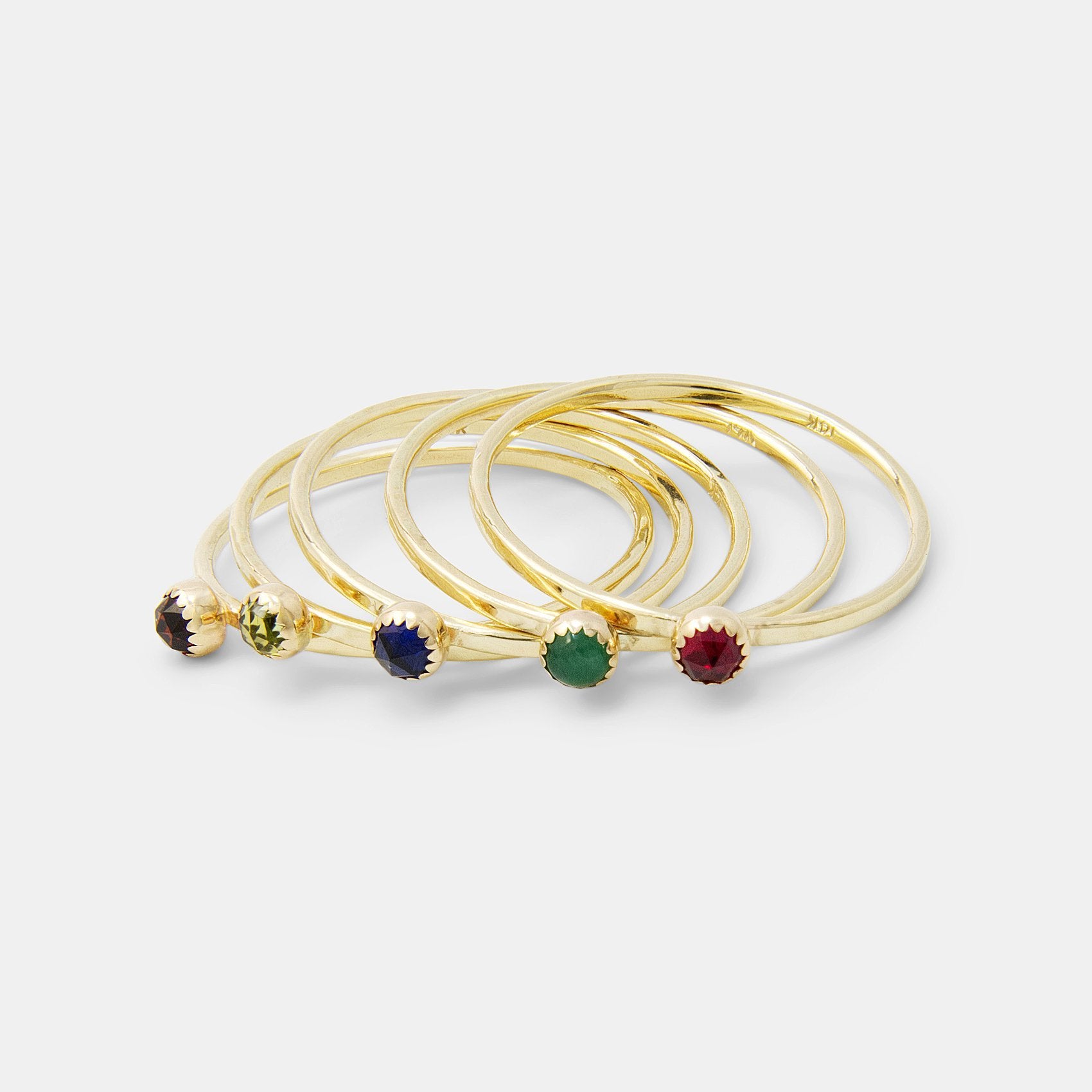 Birthstone & gold stacking ring - Simone Walsh Jewellery Australia