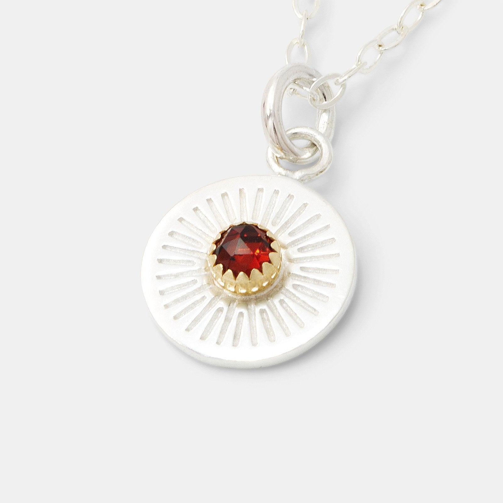 Birthstone pendant: garnet - Simone Walsh Jewellery Australia