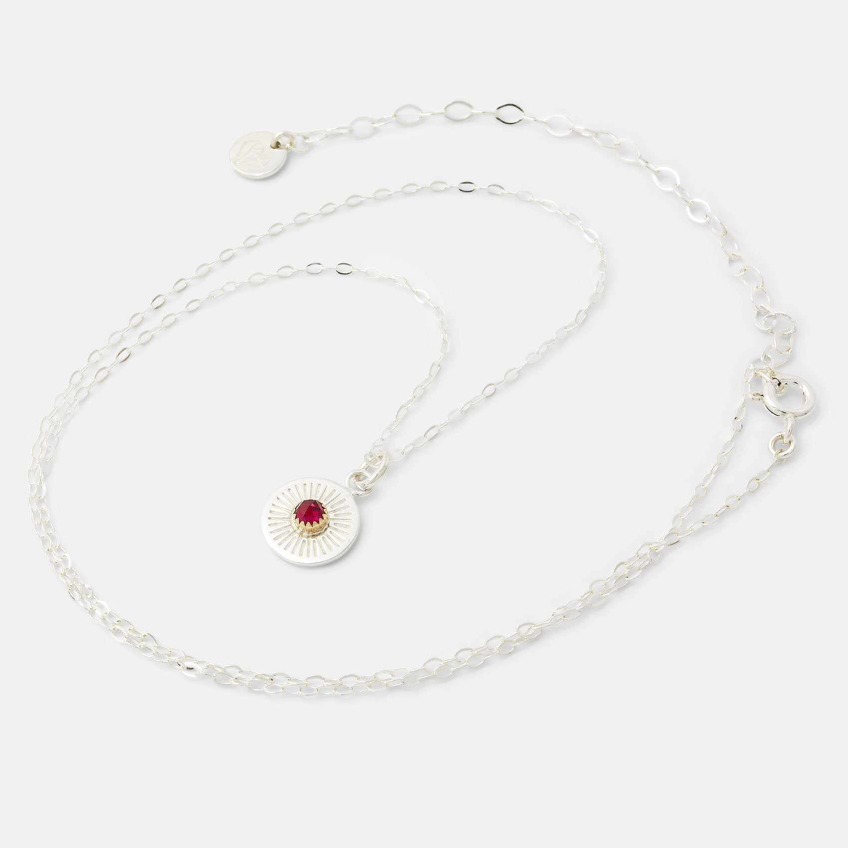 Birthstone pendant: ruby - Simone Walsh Jewellery Australia