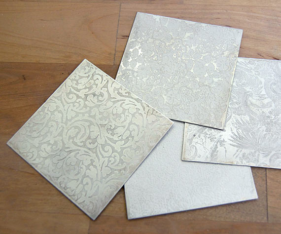 Etched sterling silver. Etched sterling silver.