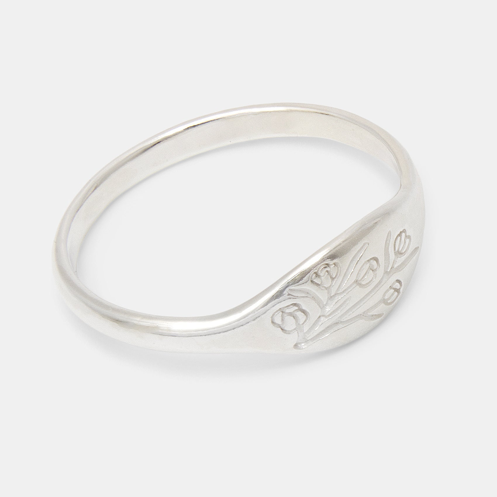 Boronia Silver Signet Ring - Simone Walsh Jewellery Australia