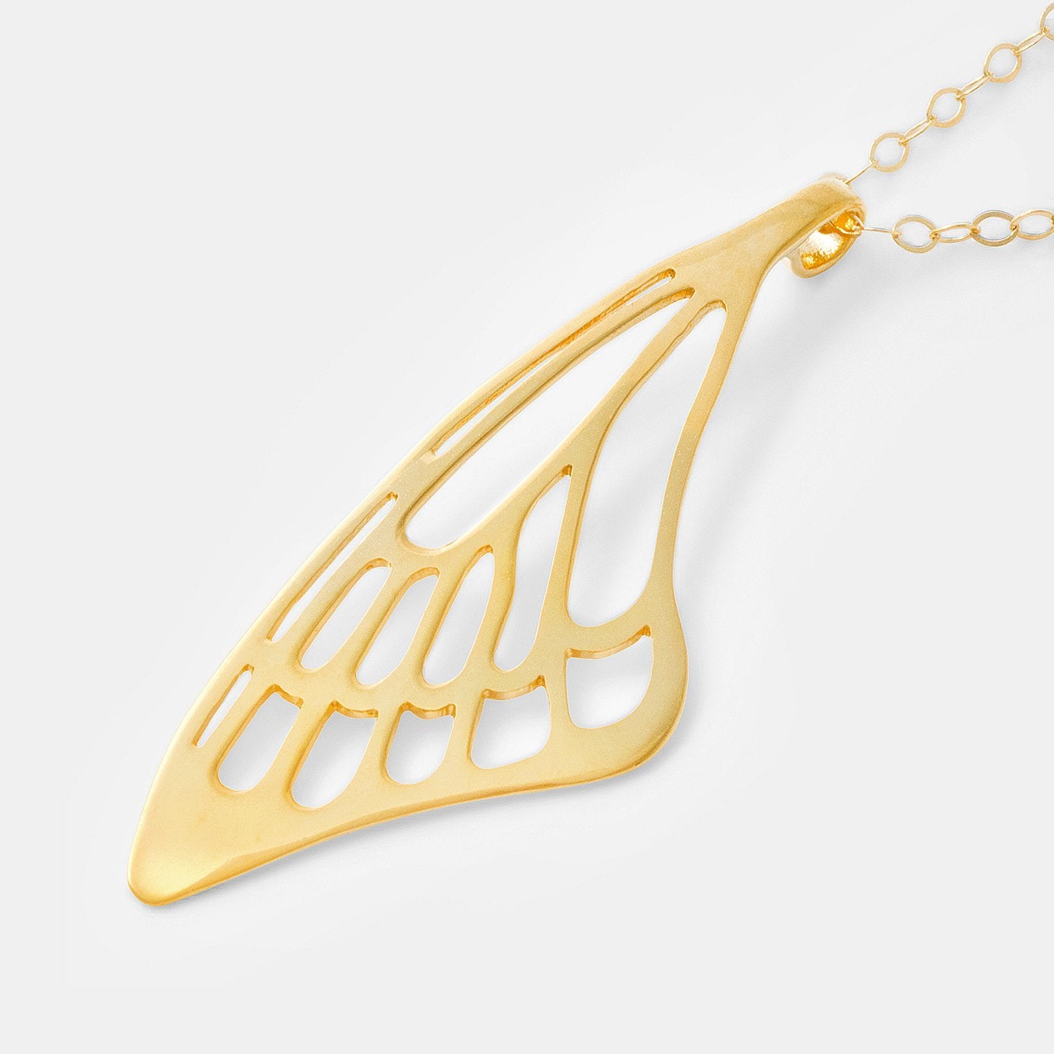 Butterfly wing pendant in gold - Simone Walsh Jewellery Australia