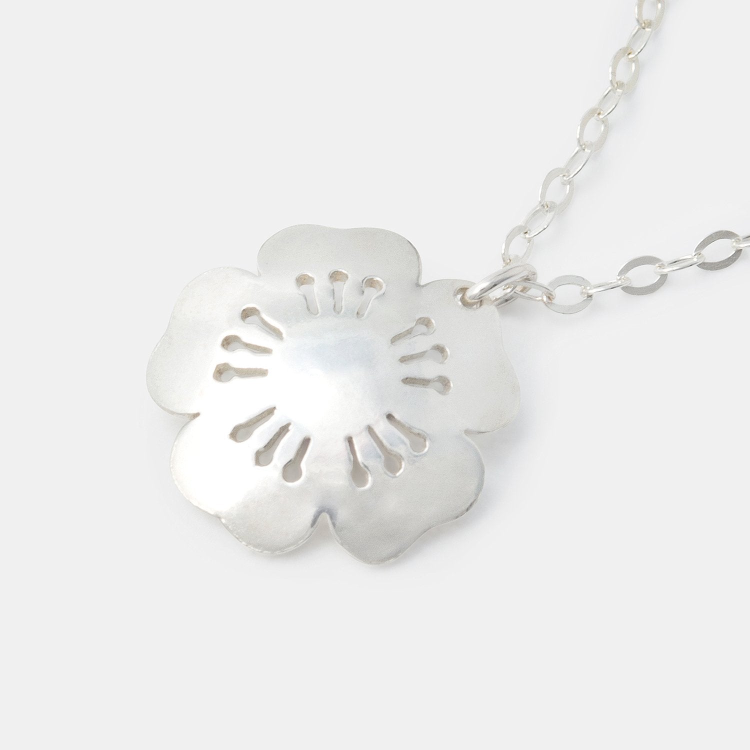 Cherry blossom & pink sapphire pendant - Simone Walsh Jewellery Australia