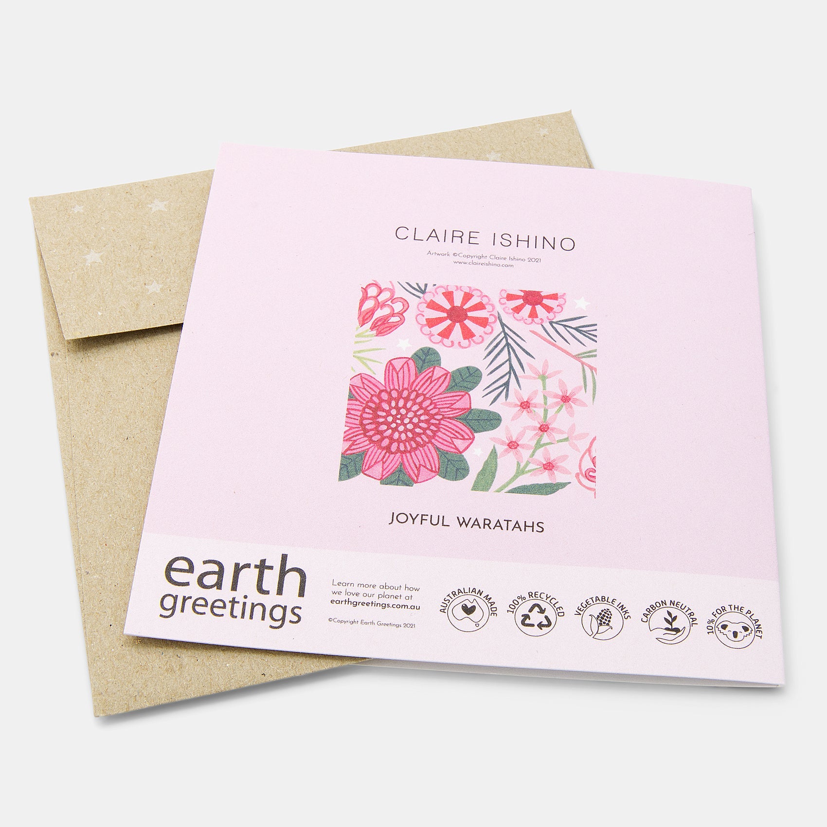 Christmas gift card: joyful waratahs - Simone Walsh Jewellery Australia