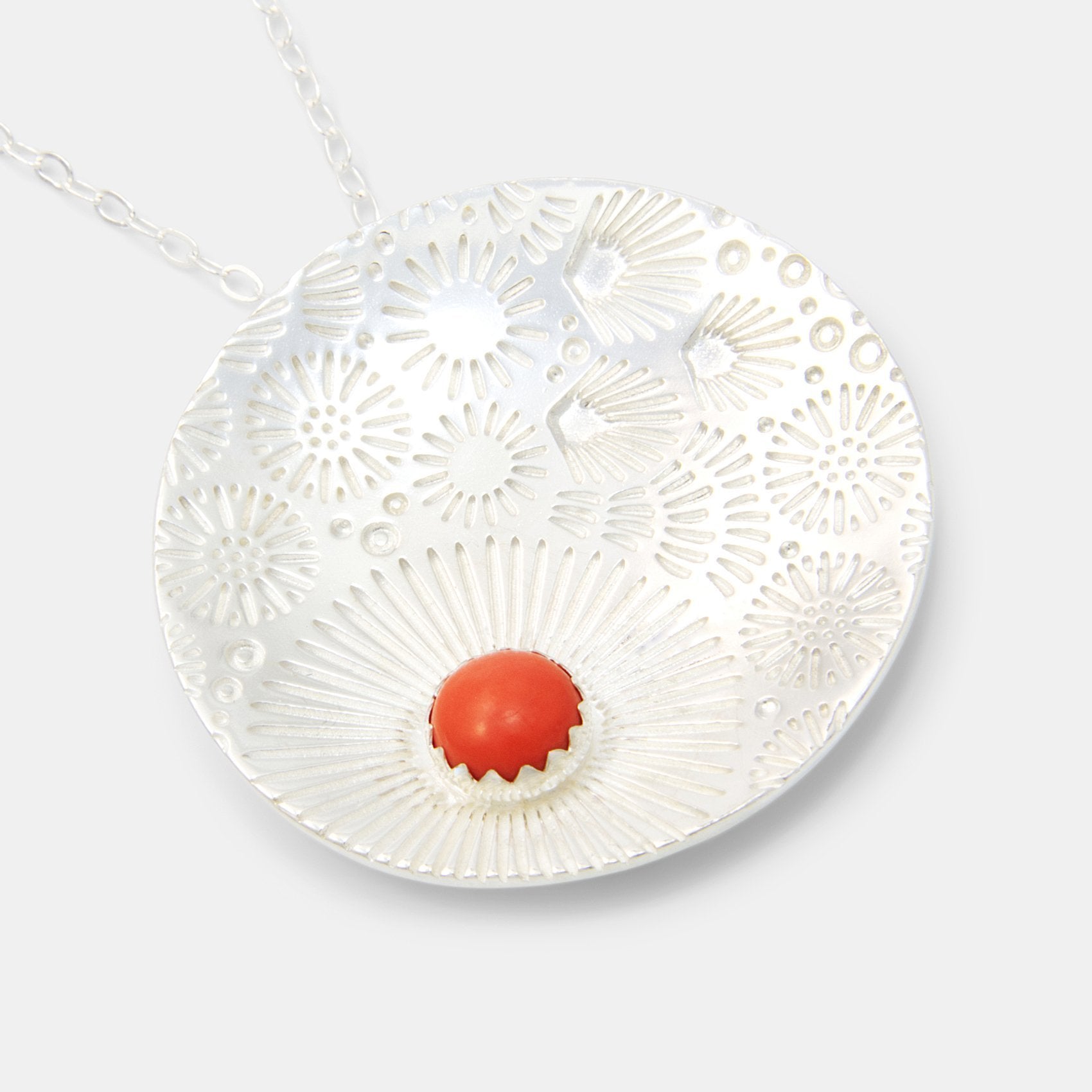 Coral reef & coral gem pendant necklace - Simone Walsh Jewellery Australia