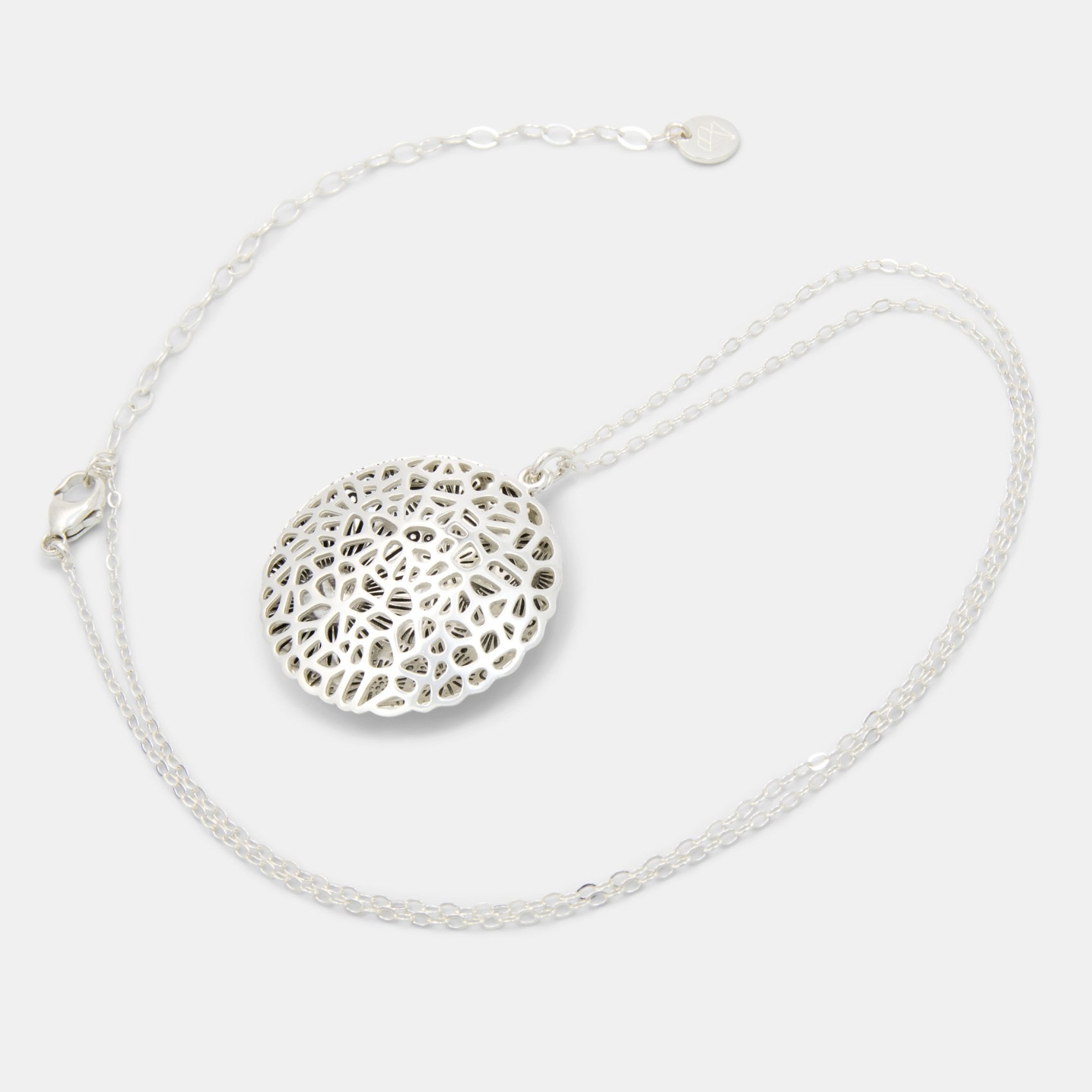 Coral reef silver open locket - Simone Walsh Jewellery Australia