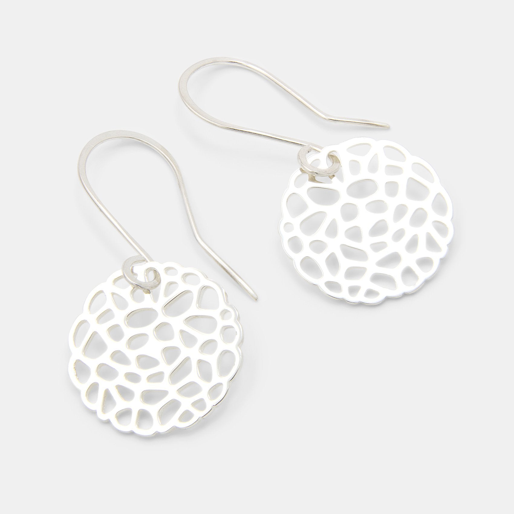 Coral silver drop earrings - Simone Walsh Jewellery Australia