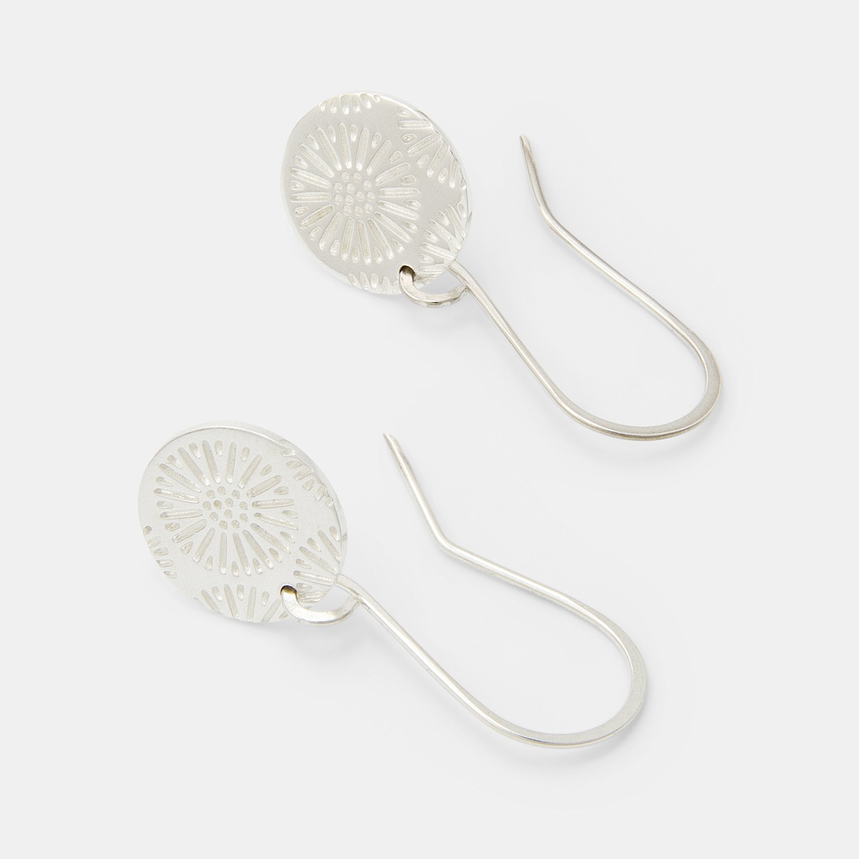 Coral texture silver drop earrings - Simone Walsh Jewellery Australia