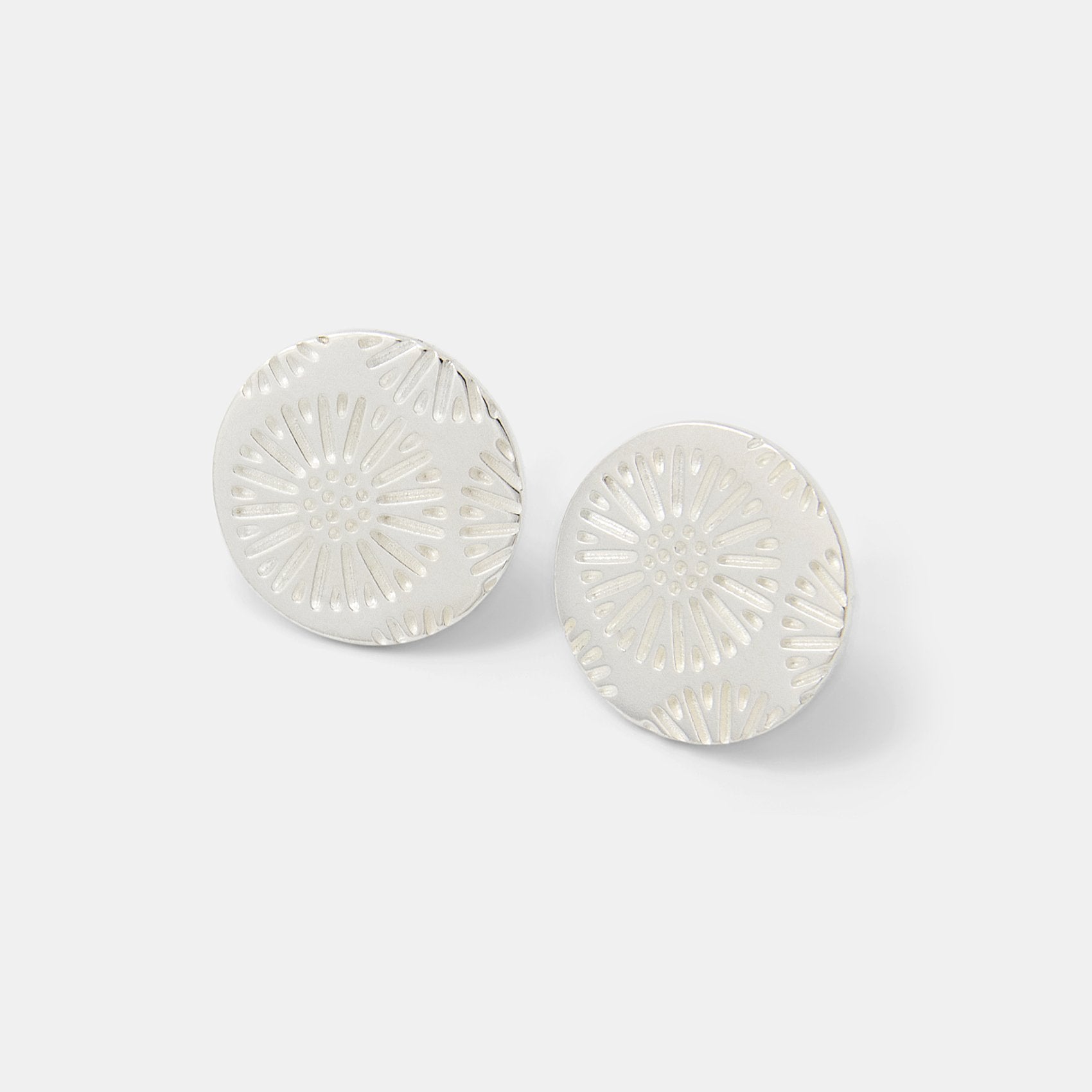 Coral texture silver stud earrings - Simone Walsh Jewellery Australia