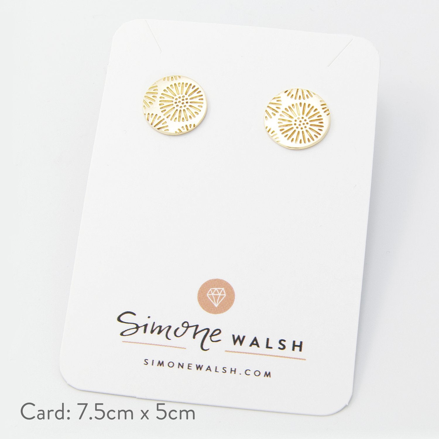 Coral texture solid gold stud earrings - Simone Walsh Jewellery Australia