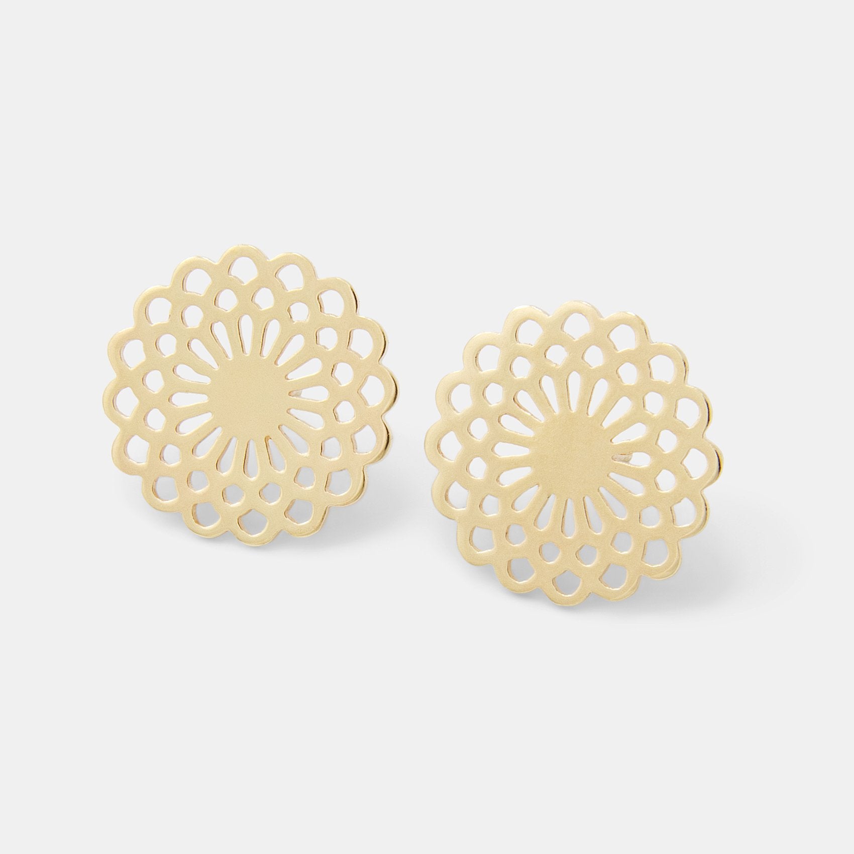 Dahlia solid gold stud earrings - Simone Walsh Jewellery Australia