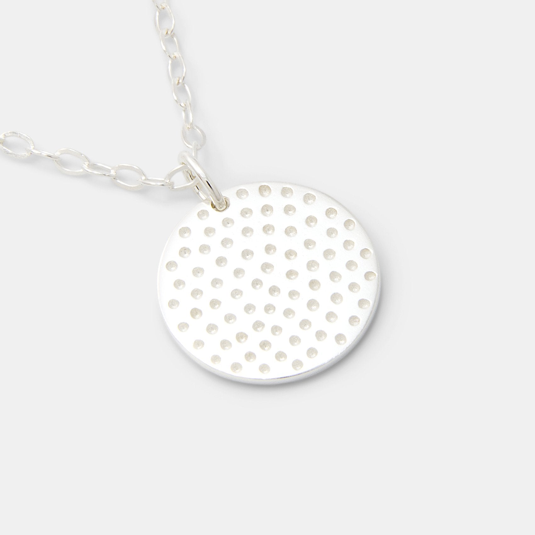 Dots texture silver pendant necklace - Simone Walsh Jewellery Australia
