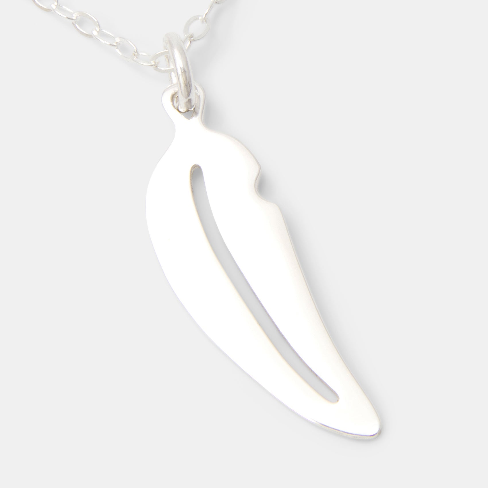 Eucalyptus Leaf Silver Pendant Necklace - Simone Walsh Jewellery Australia