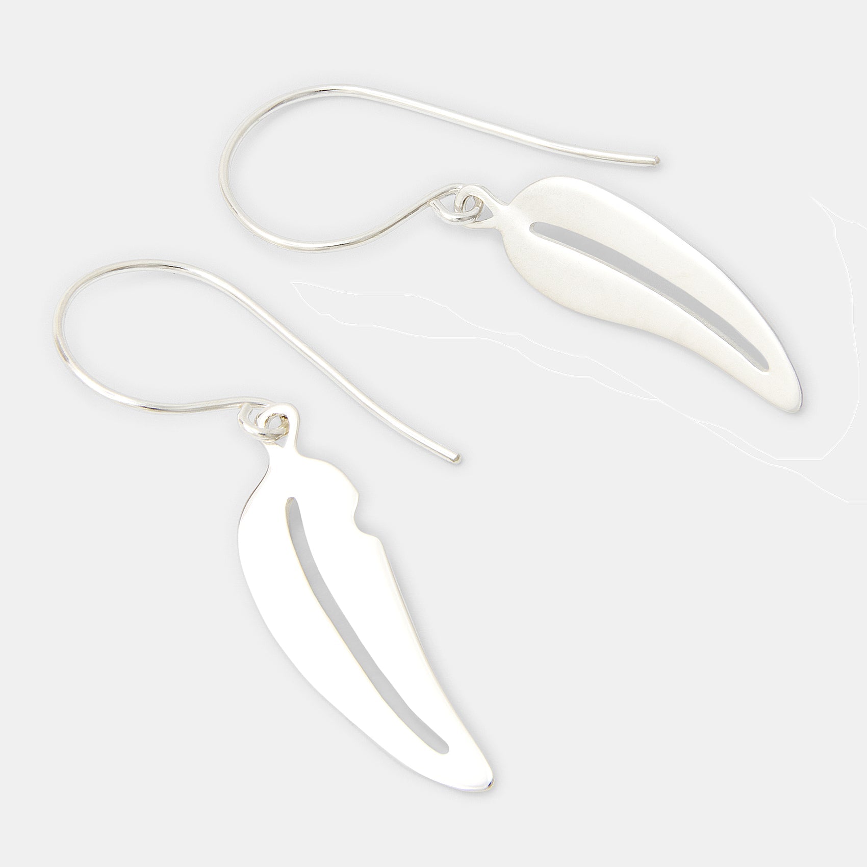 Eucalyptus Leaves Silver Dangle Earrings - Simone Walsh Jewellery Australia