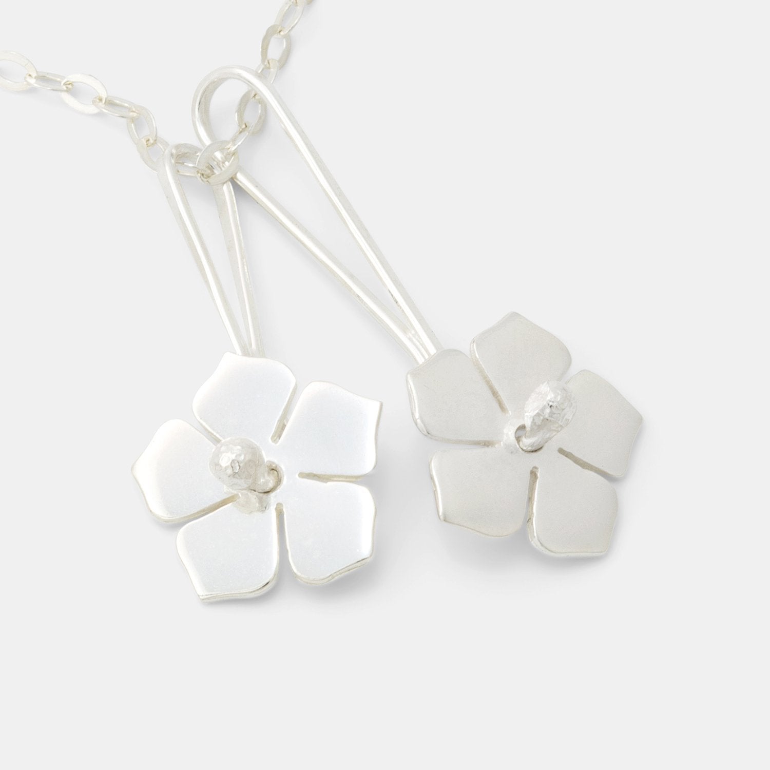 Forget-me-nots on chain - Simone Walsh Jewellery Australia