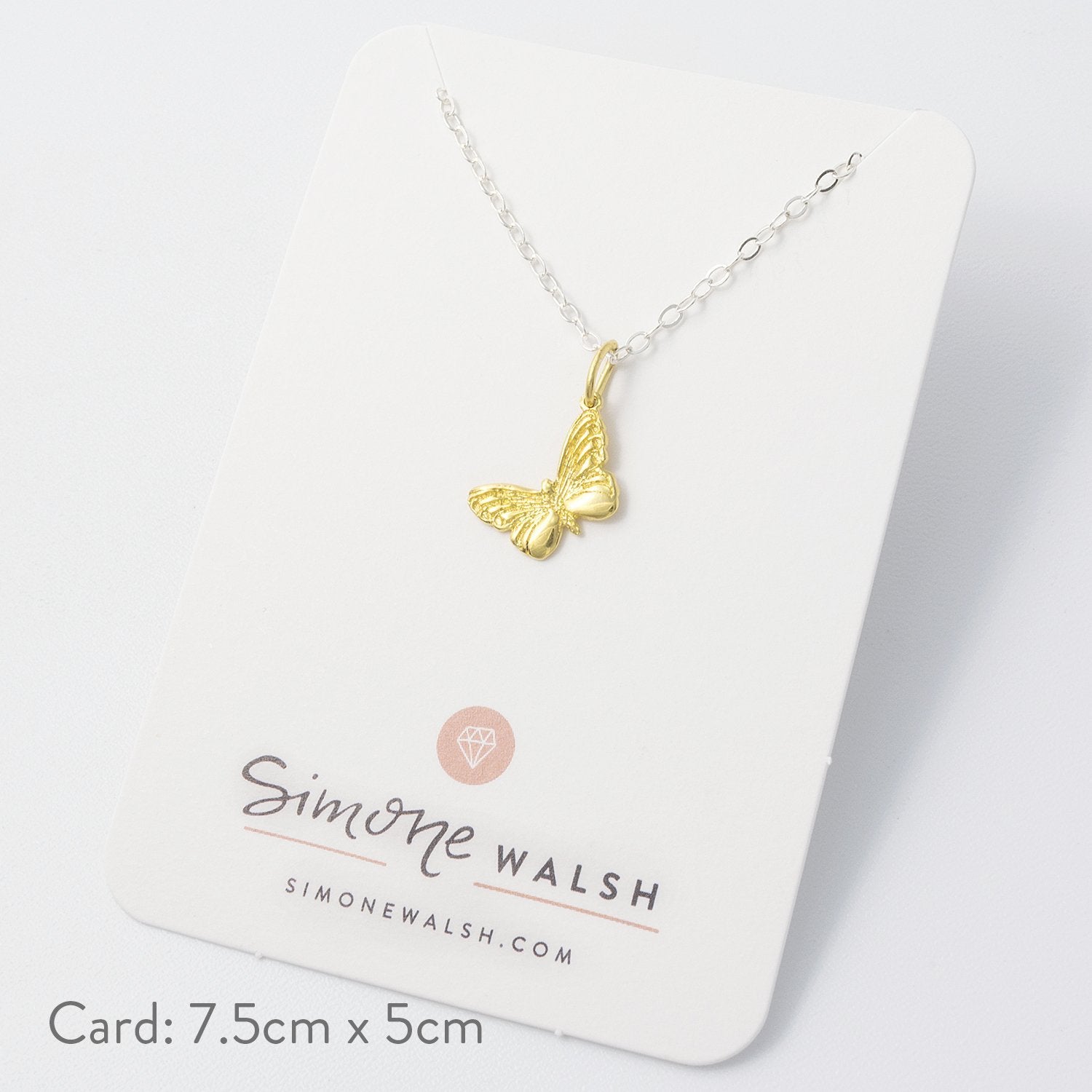 Golden butterfly pendant - Simone Walsh Jewellery Australia