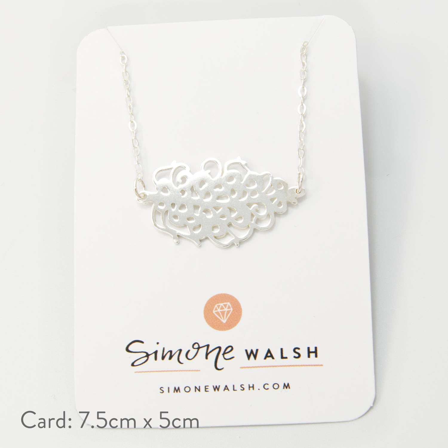 Grevillea Flower Silver Chain Necklace - Simone Walsh Jewellery Australia