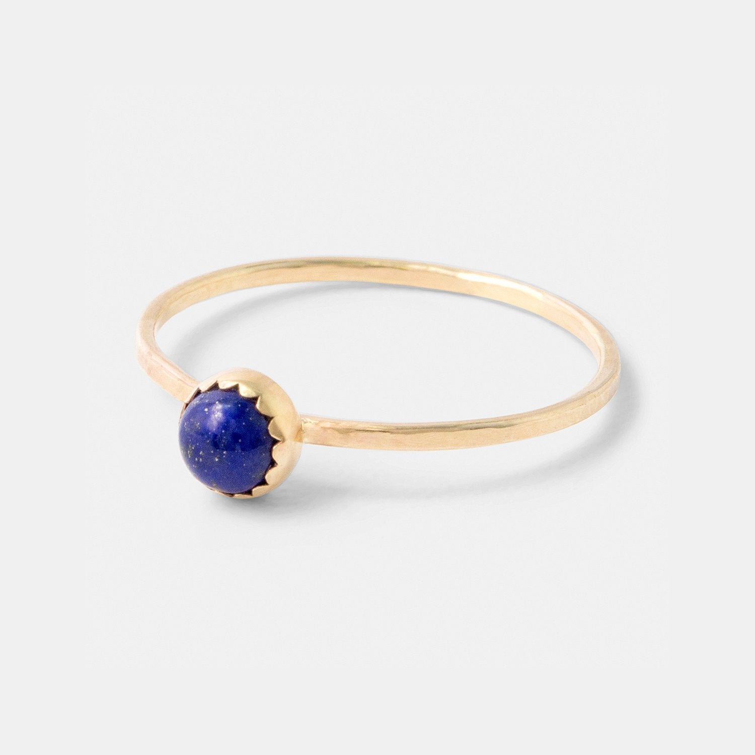 Lapis lazuli solid gold stacking ring - Simone Walsh Jewellery Australia