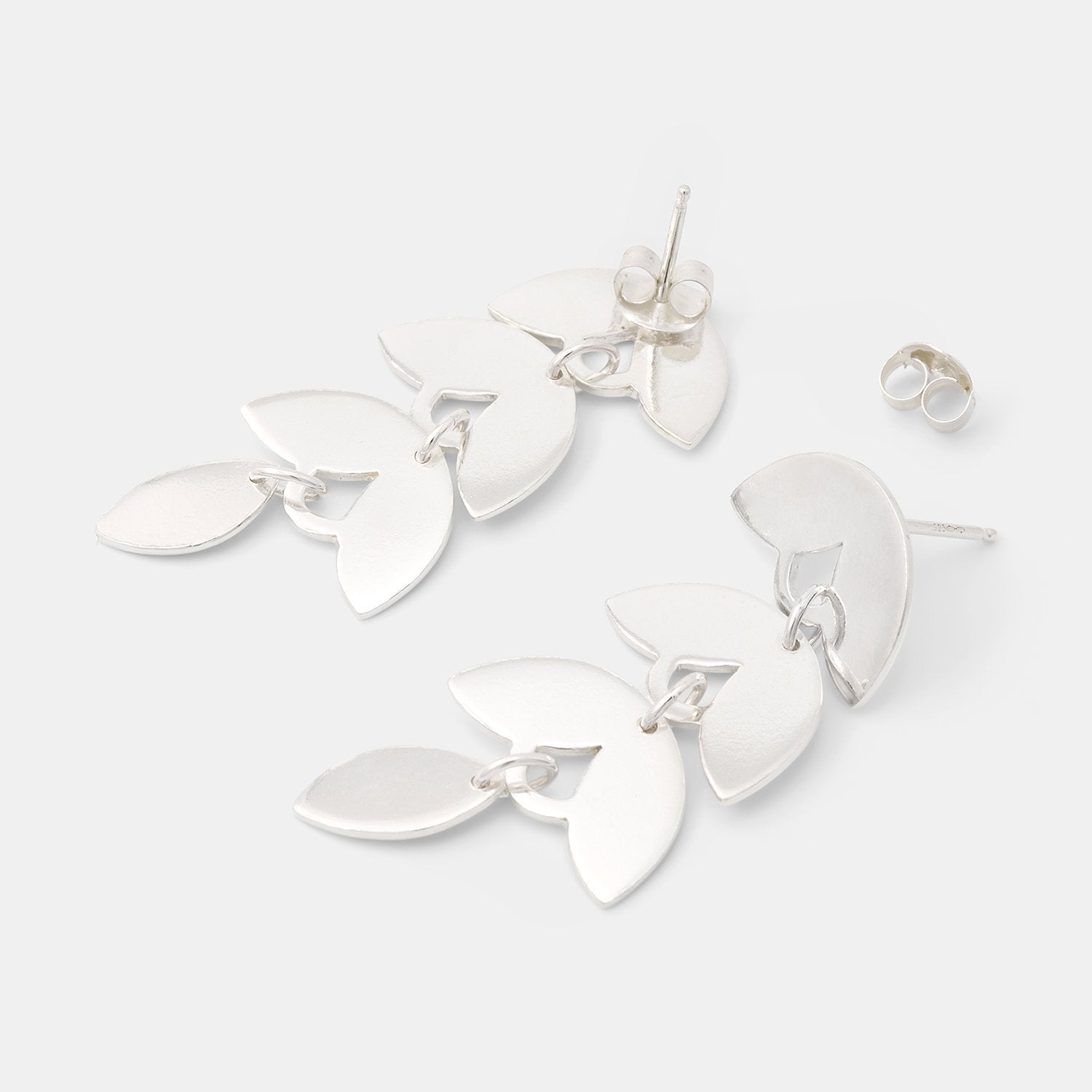 Leaves dangle stud earrings - Simone Walsh Jewellery Australia