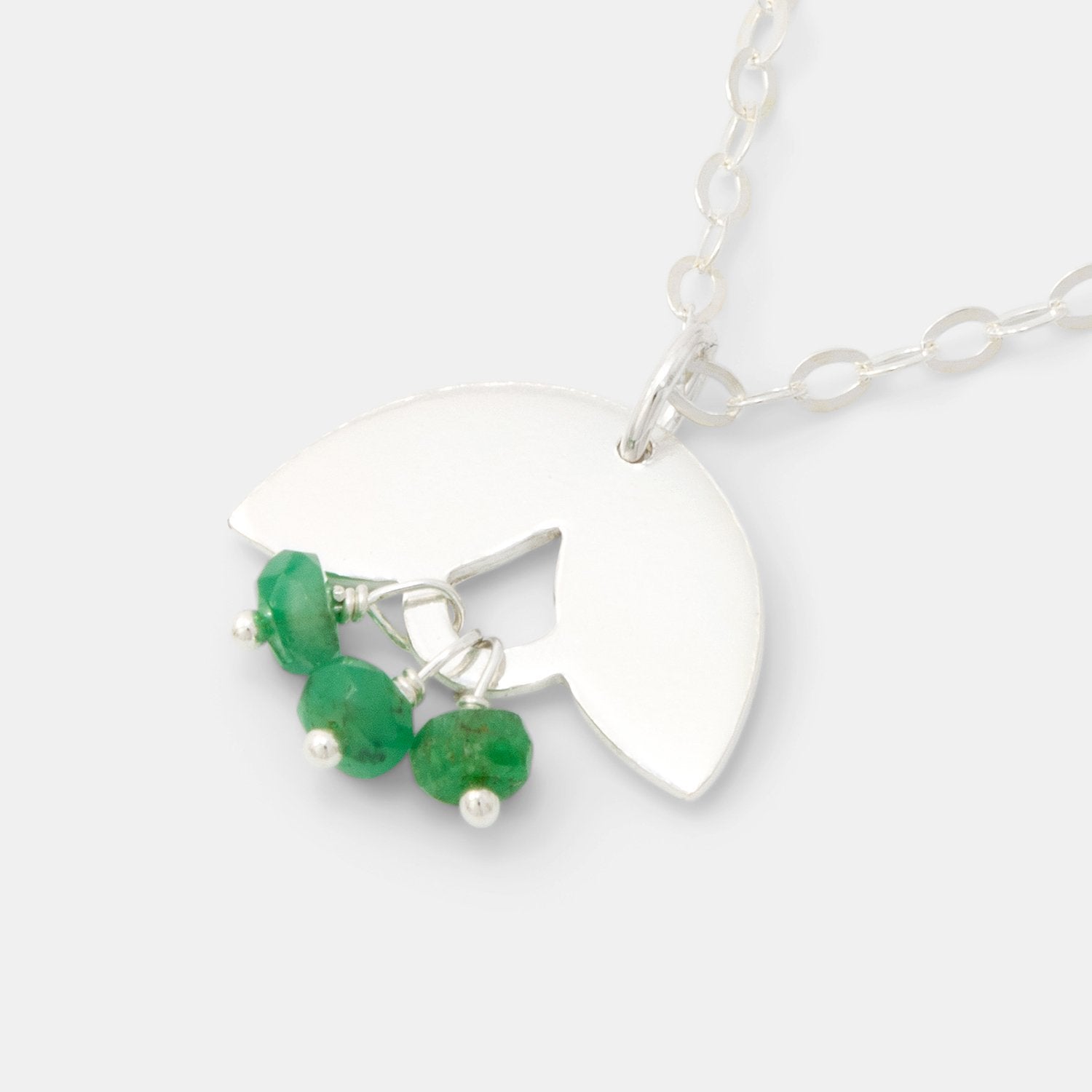 Leaves & emeralds necklace - Simone Walsh Jewellery Australia