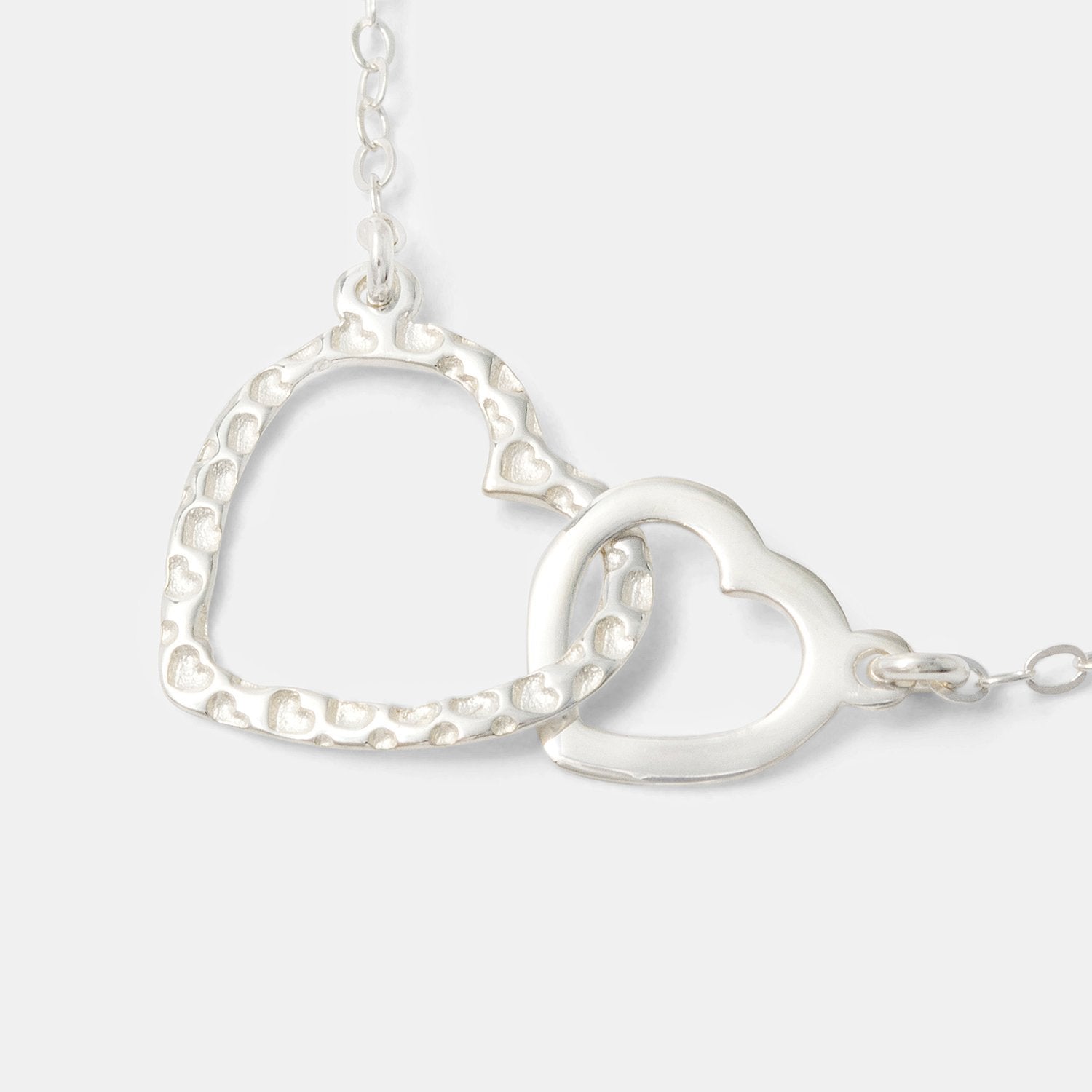 Linked hearts necklace - Simone Walsh Jewellery Australia