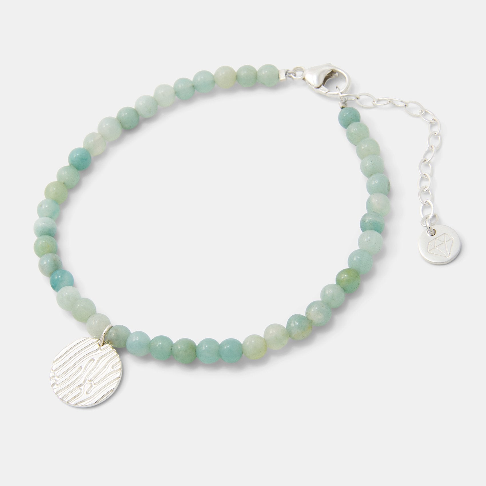 Sand texture on amazonite beaded bracelet - Simone Walsh Jewellery Australia