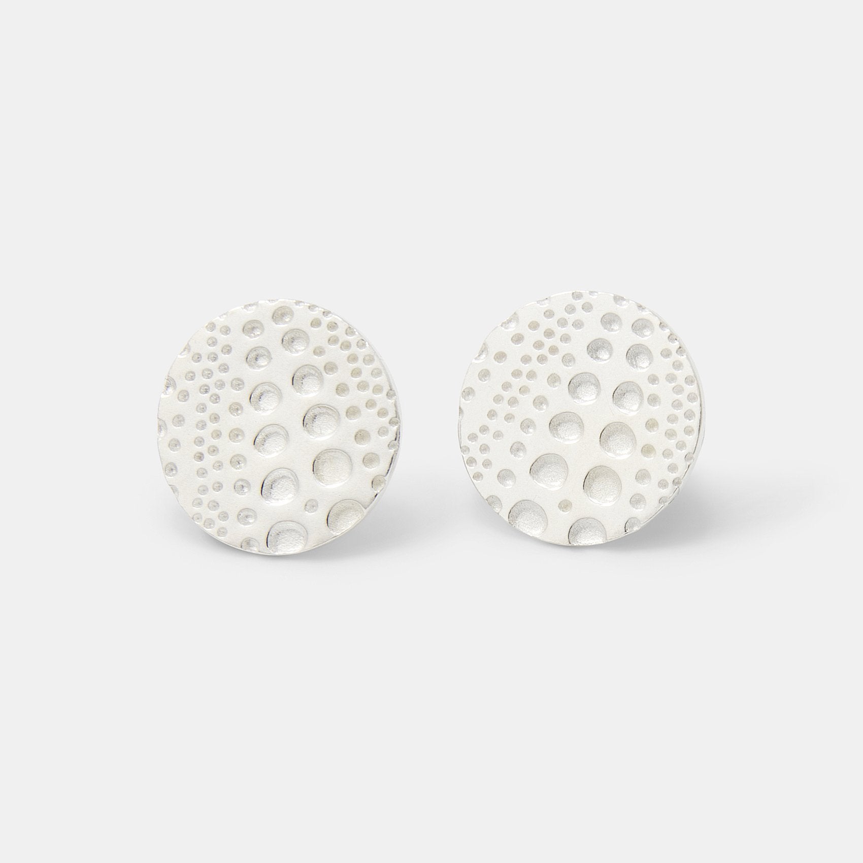 Sea urchin texture silver stud earrings - Simone Walsh Jewellery Australia