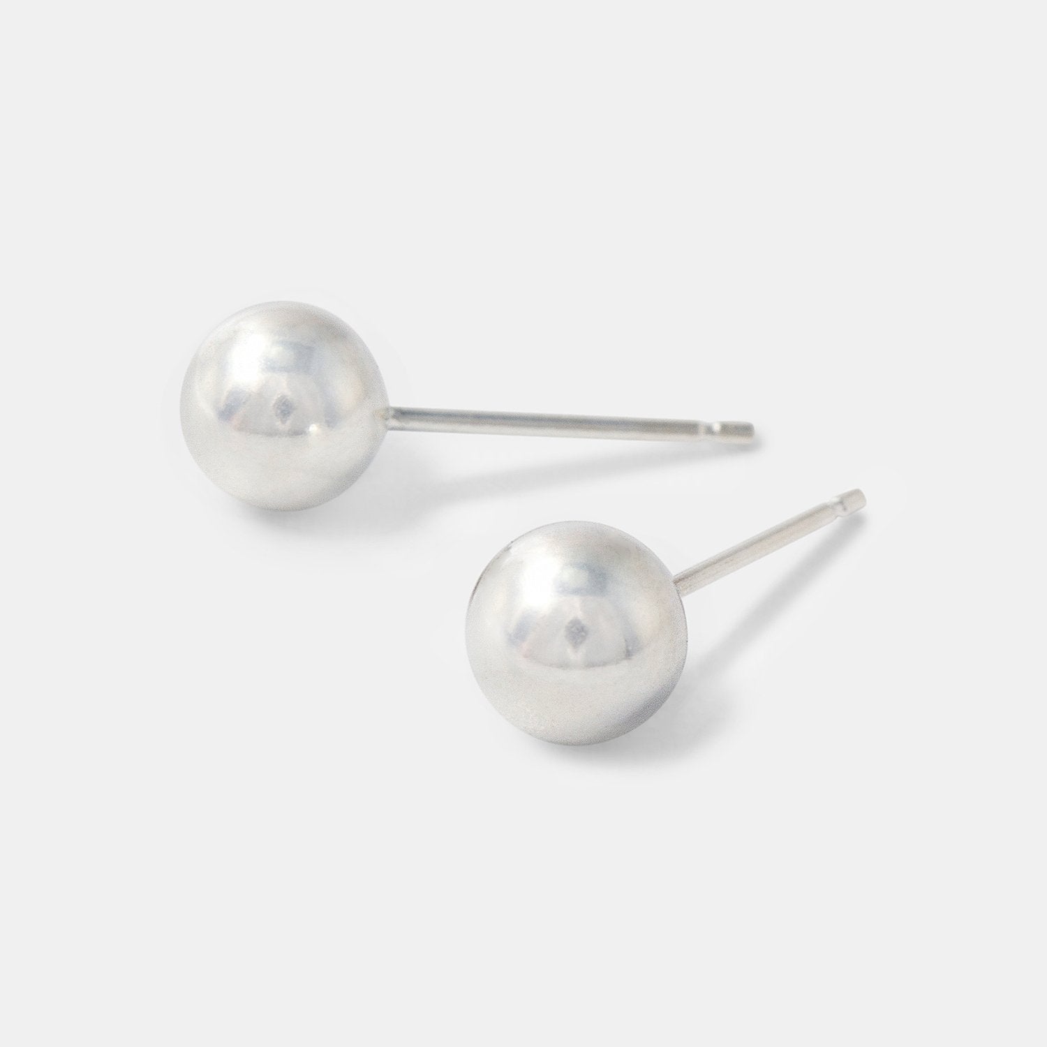 Silver ball stud earrings: large - Simone Walsh Jewellery Australia