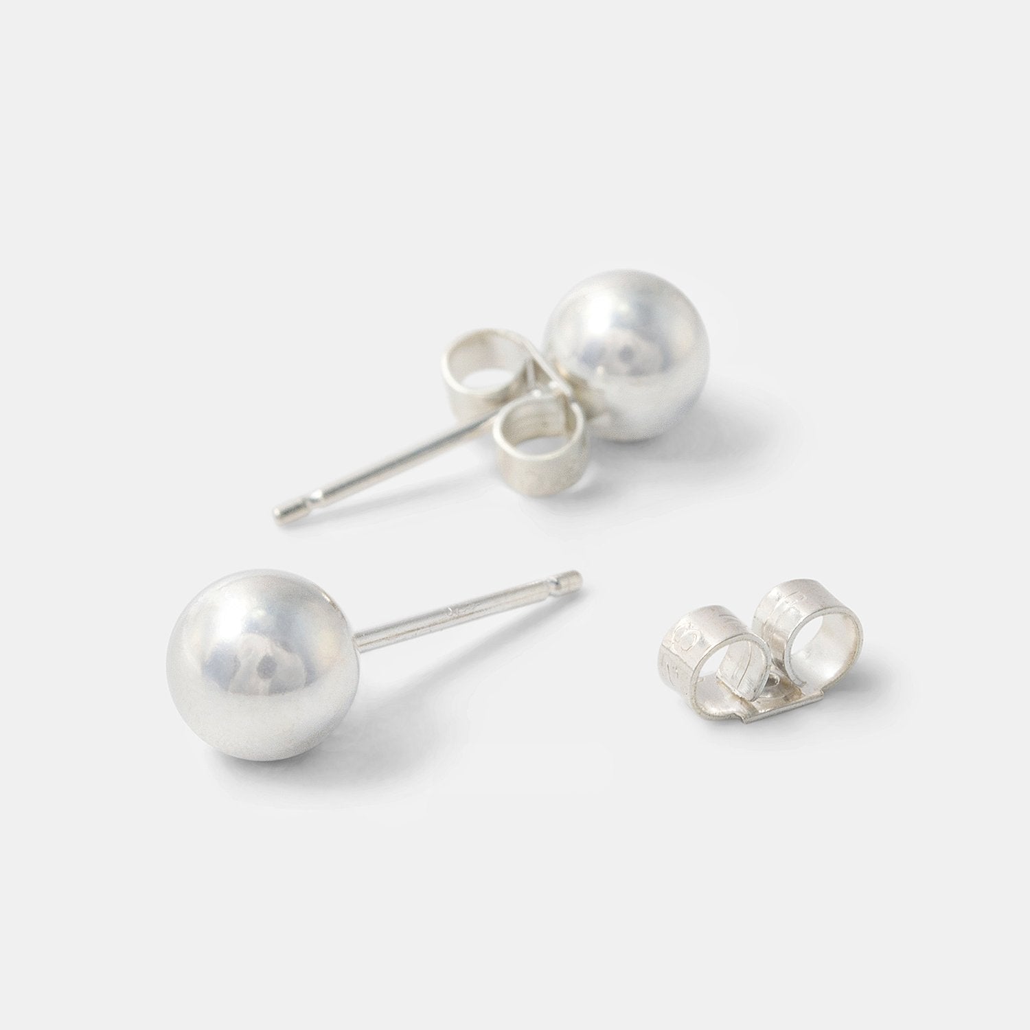 Silver ball stud earrings: large - Simone Walsh Jewellery Australia