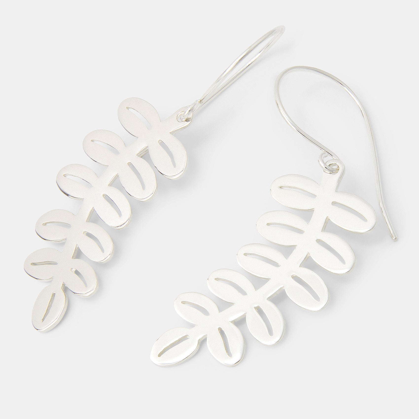 Silver Dollar Leaves Dangle Earrings - Simone Walsh Jewellery Australia