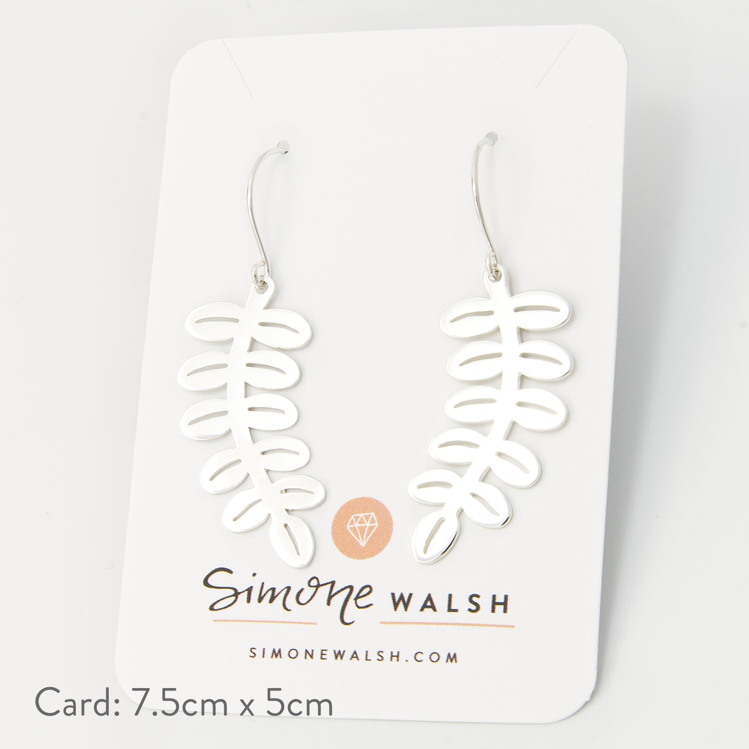 Silver Dollar Leaves Dangle Earrings - Simone Walsh Jewellery Australia