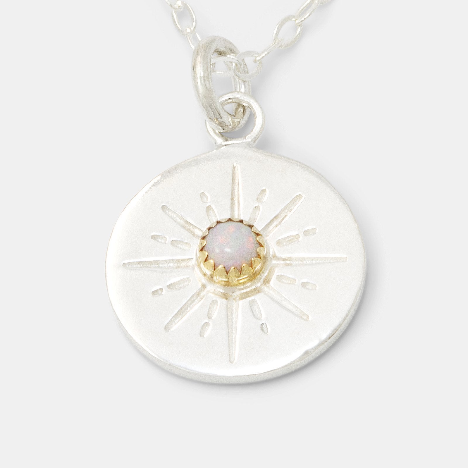 Starburst & opal amulet necklace - Simone Walsh Jewellery Australia