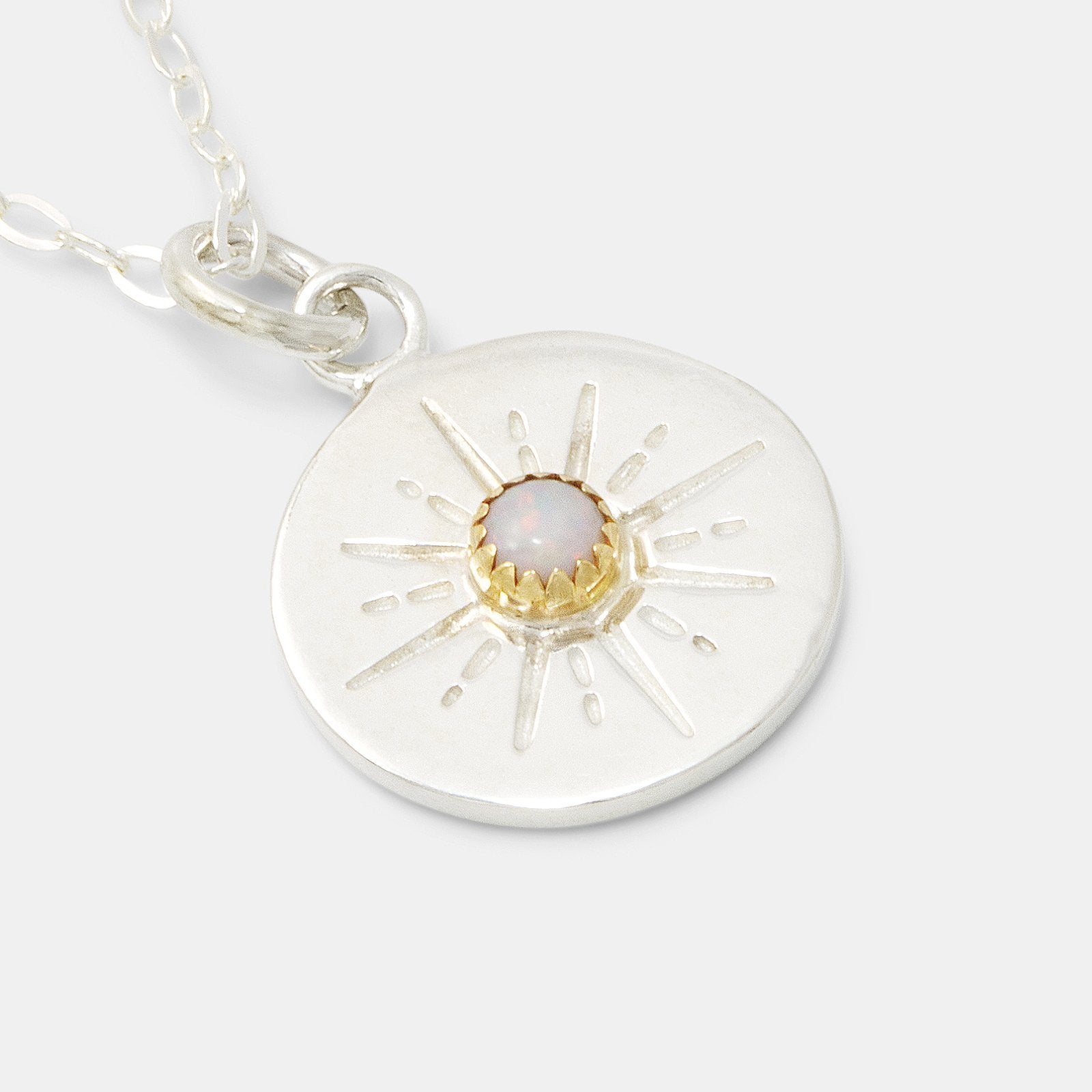 Starburst & opal amulet necklace - Simone Walsh Jewellery Australia