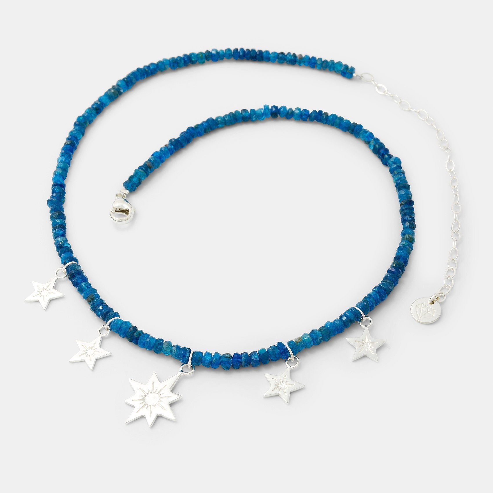 Stars & apatite beaded necklace - Simone Walsh Jewellery Australia